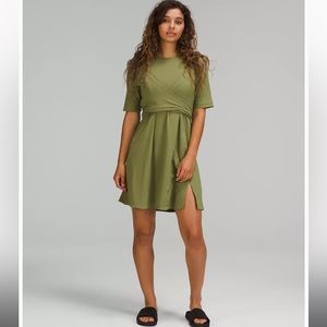 Lululemon Cotton Wrap-Front TShirt Dress